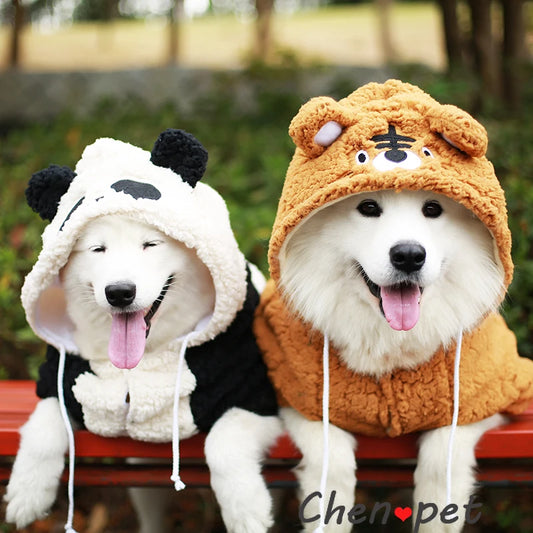 Dog Clothes Warm Soft Winter Dog Panda Costumes