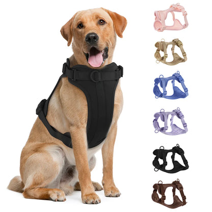 Dog Harness Adjustable Chest Strap Three-Piece Set, Small Medium Dog Double Leash