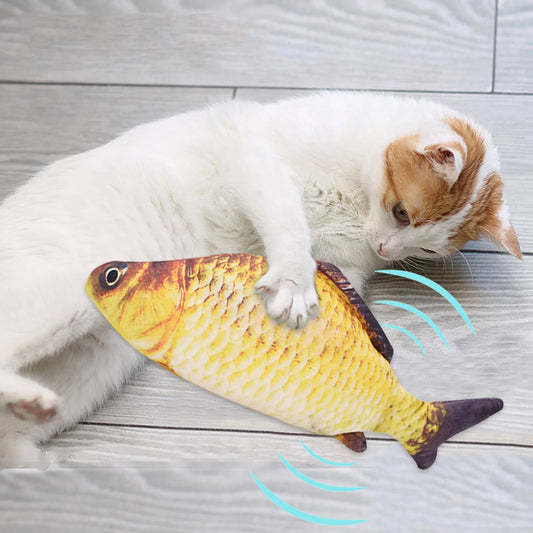 Interactive Electric Floppy Fish Cat Toy Realistic